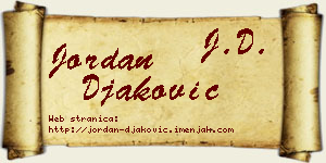Jordan Đaković vizit kartica